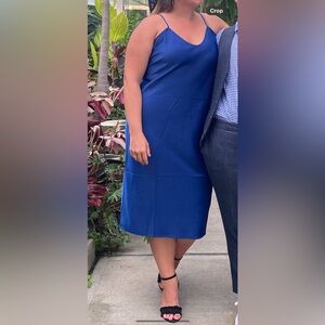 BANANA REPUBLIC SLIP DRESS - Blue - Size L